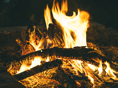 kinetic energy heat fire